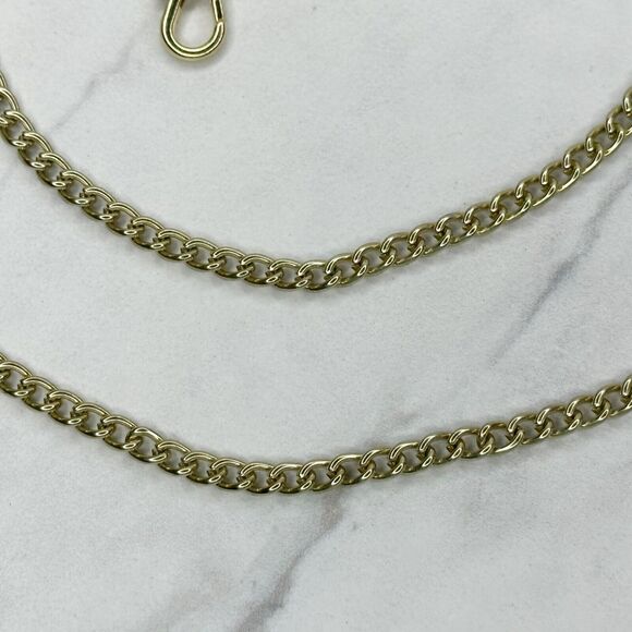 Gold Tone Skinny Chain Link Handbag Strap Replacement Crossbody ✨ - Picture 5 of 11